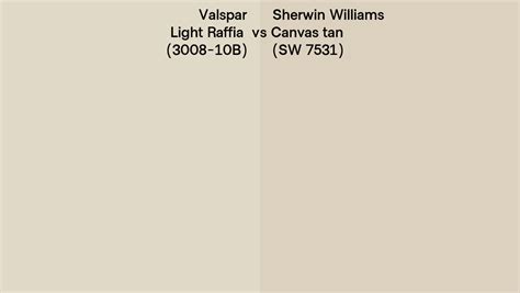 Valspar Light Raffia 3008 10b Vs Sherwin Williams Canvas Tan Sw 7531