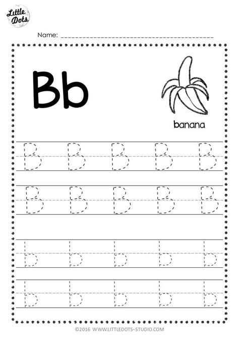 Free Letter B Tracing Worksheets Writing Practice Preschool Alphabet