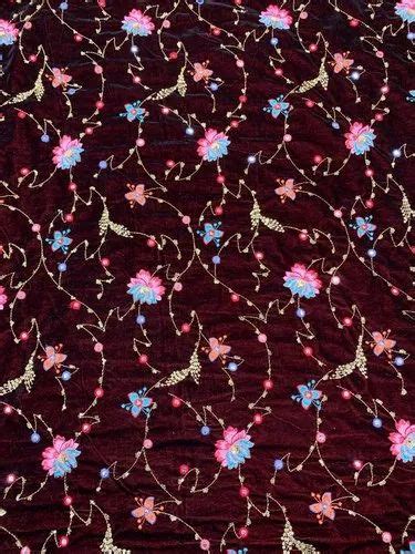Embroidered Velvet Fabric At Rs 542meter Embroidered Velvet Fabric