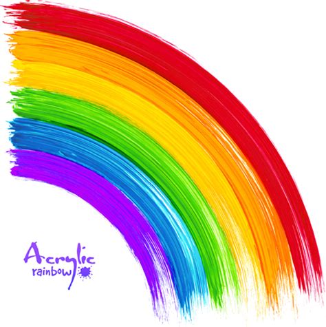 Beautiful Rainbow Paint Design Vector 02 Free Download