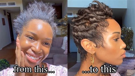 I RELAXED MY PIXIE CUT AT HOME Do This Step By Step To Get Salon