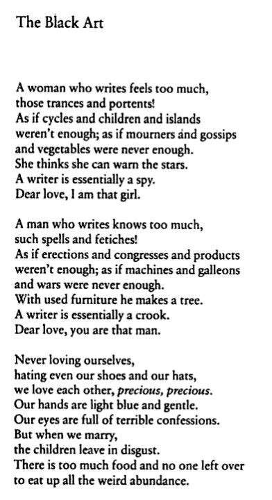 What is the correct arrangement of radution? Anne Sexton 'the black art' | Poetry words, Writing poetry, Anne sexton poems