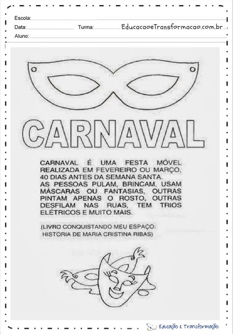 Atividades De Carnaval Ano Educa O E Transforma O Hot Sex Picture