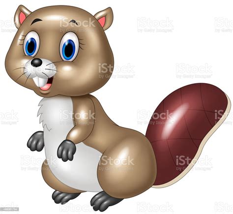 Cute Beaver Cartoon Stock Illustration Download Image Now Istock