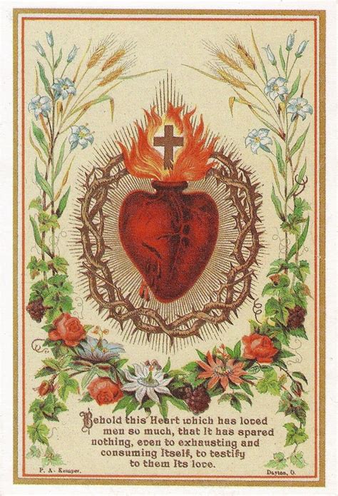 Sacred Heart Of Jesus Printable Prayer Card W Words Of Jesus Etsy
