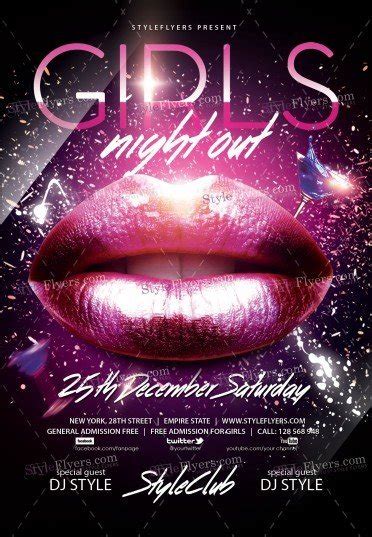 Girls Night Out Psd Flyer Template 16009 Styleflyers