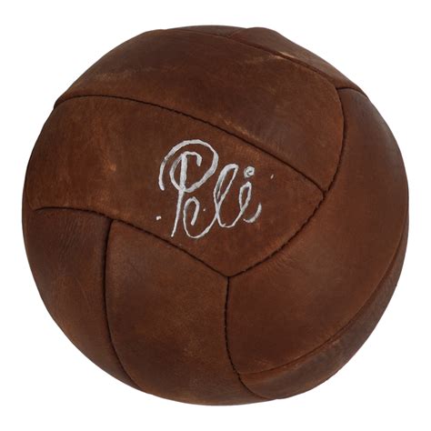 Pele Signed Vintage Soccer Ball Beckett Pristine Auction