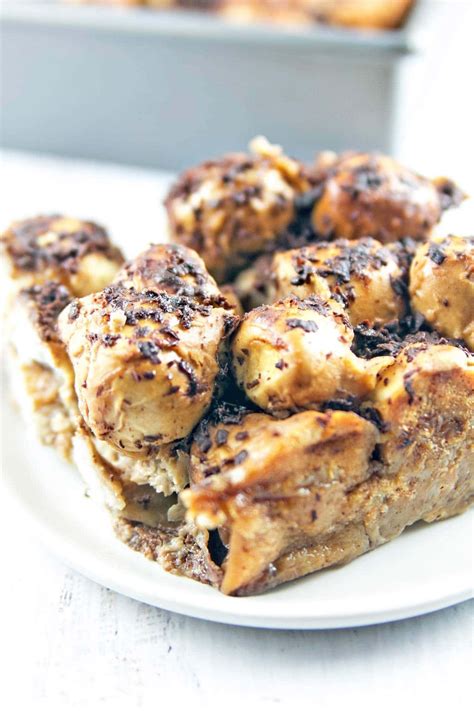 Baby blue and white rods. Chocolate Bourbon Soft Pretzel Bread Pudding: sweet and ...