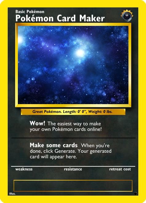Design your own beautiful cards Pokémon Card Maker