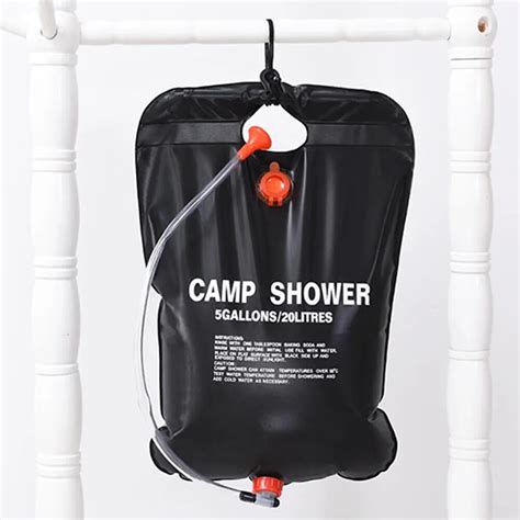 L Camping Shower Bag Solar Portable Home Travel Hiking Climbing Water