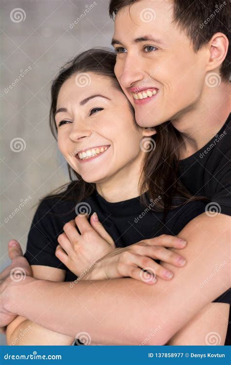 Affectionate Couple Hugging Close Up Stock Image Image Of Lovers Affectionate 137858977