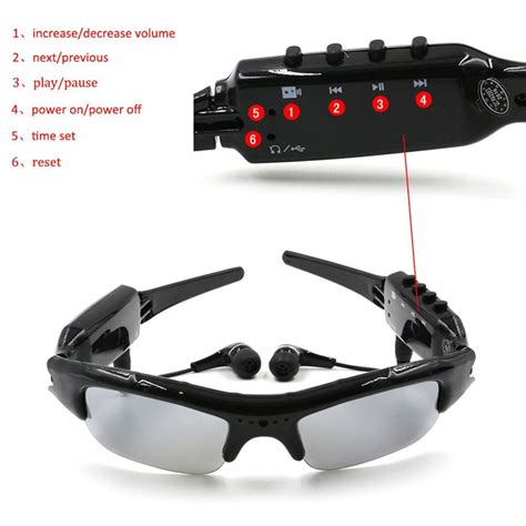 Hd Camera Spy Sunglasses With Bluetooth Handsfree Answer And Mp3 Video
