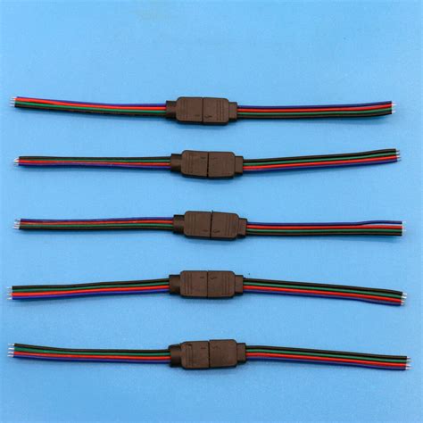 10pcs 4pin Male Female Connector Wire Cable For 3528 5050 Smd Led Strip Light 702706028738 Ebay