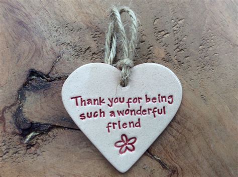 Thank You For Being Such A Wonderful Friend Handmade Ceramic Etsy