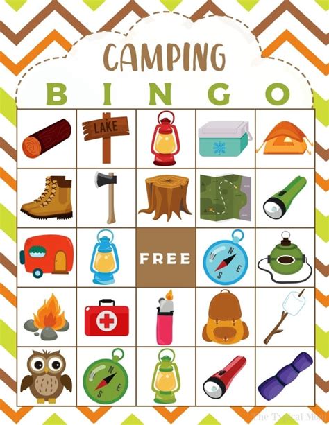 Free Printable Camping Bingo Game · The Typical Mom