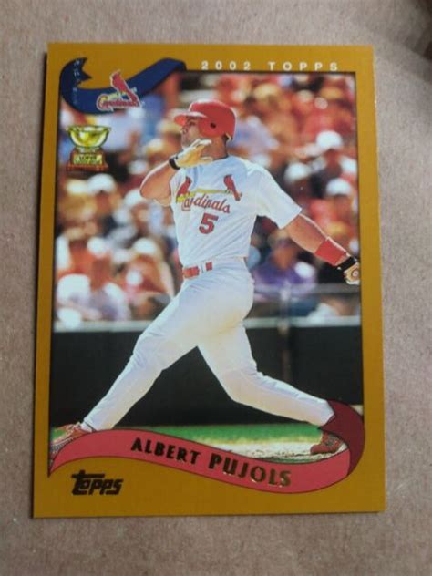 Albert Pujols 2001 Topps Baseball 160 All Star Rookie Mint New Ebay
