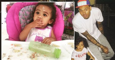 Chris Brown S Daughter Royalty Is Cute As A Button As Rapper Shows Her Messy Mealtimes Mirror