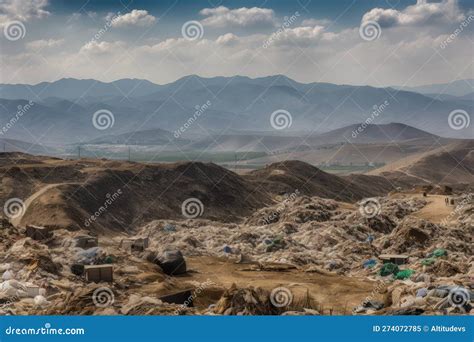 A View Of A Landfill With Mountains Of Trash And Recycling Visible