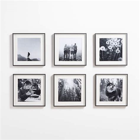 9 Piece Brushed Black 4x6 Gallery Wall Picture Frame Set Reviews