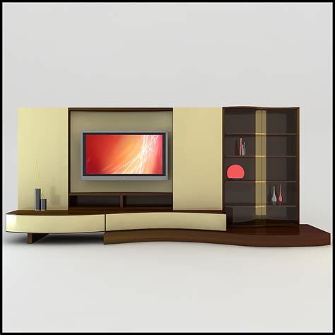 Modern tv stand design ideas for bedroom furnishing and decor. tv wall unit modern design x 17 3D Models - CGTrader.com