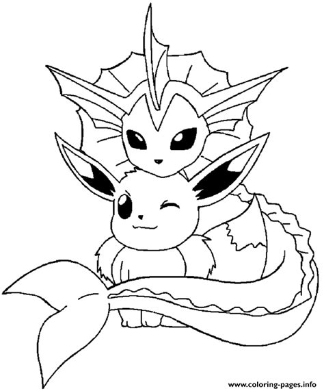 Here are fun free printable panda coloring pages for children. Vaporeon Pokemon Coloring Pages at GetColorings.com | Free ...