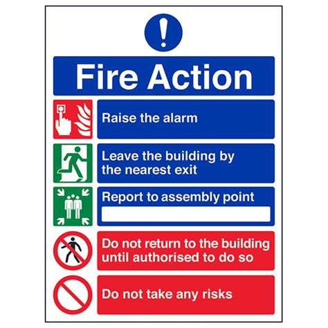 Fire Action Notices Fire Action Notice Safety Signs Safety Signs