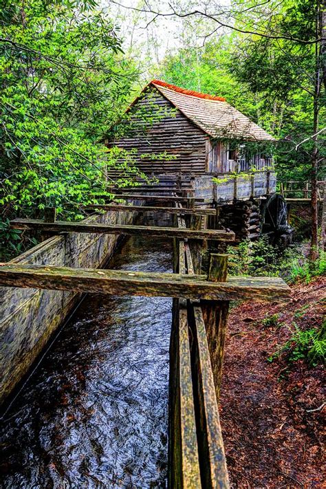 Cades Cove Grist Mill In The Great Smoky Mountains National Park