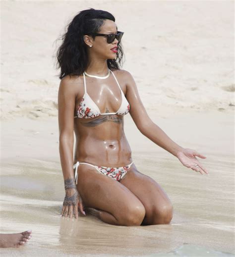 Rihanna In Bikini At A Beach In Barbados Gotceleb