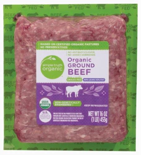 Simple Truth Organic™ 90 Lean Grass Fed Ground Beef 16 Oz Smith’s Food And Drug