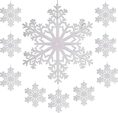 Banberry Designs Large Snowflakes Set Of 10 White
