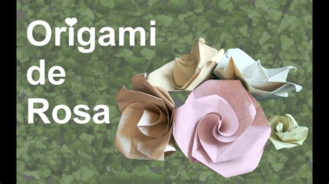 Como Fazer Origami De Rosa Youtube