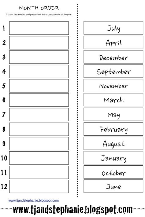 12 Tracing Worksheets Months Of The Year