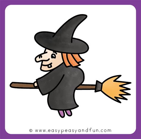 How To Draw A Witch Step By Step Drawing Tutorial Ôn Thi Hsg