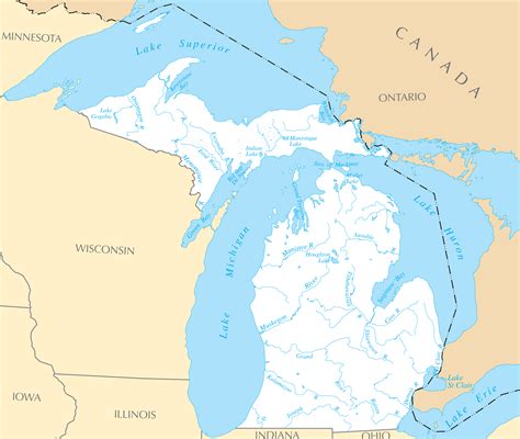Michigan Rivers And Lakes •