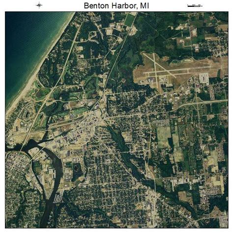 Aerial Photography Map Of Benton Harbor Mi Michigan