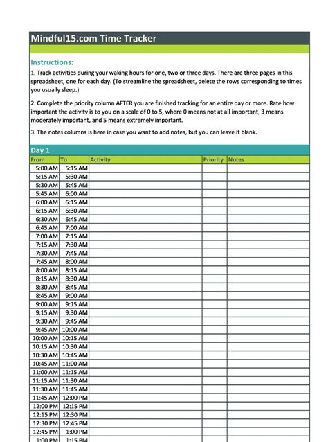 Time Tracker Excel Spreadsheet Printable Templates
