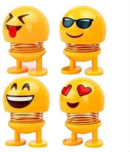 Buy THE DIZIE SHOPPEE Pack Of Emoji Smiley Spring Doll Cute Emoji For Car Dashboard Bounce