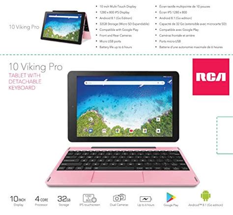 Rca 10 Viking Pro 2 In 1 Laptop Tablet With Detachable Keyboard