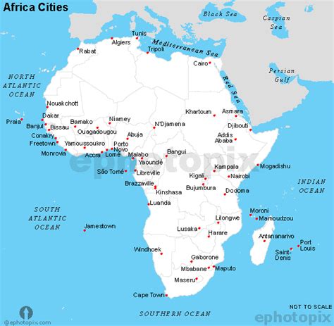 It is the world's 2nd largest and 2nd most. Africa Cities Map Black and White | Cities Map of Africa Continent in Grayscale