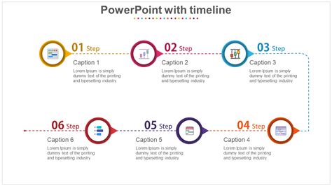 Editable Powerpoint With Timeline Presentation Six Node
