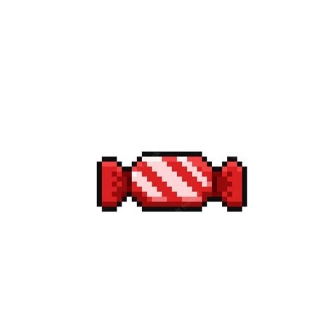 Premium Vector Red Candy In Pixel Art Style