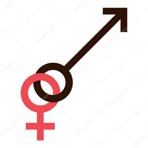 Sex Symbol Gender Man And Woman Interracial Connected Symbol Male And Female Abstract Symbol