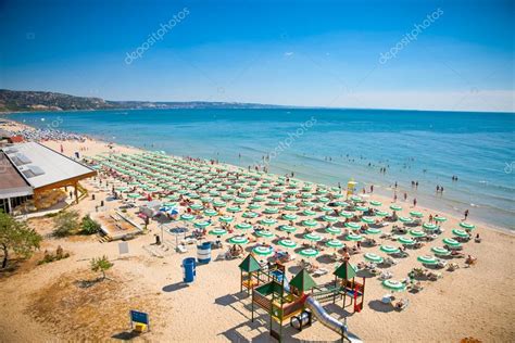 Panoramic View Of Golden Sands Beach Bulgaria Stock Photo By ©master2