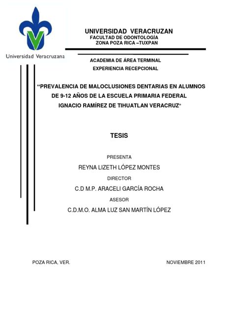 Tesis Pdf Ortodoncia Odontología
