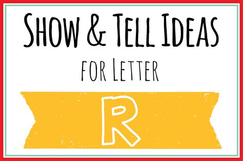 Show And Tell Letter R 93 Ideas Mary Martha Mama