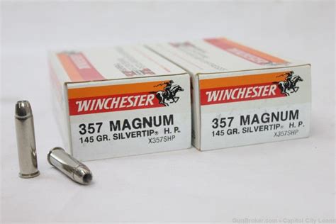 Winchester 357 Magnum Ammo 145 Gr Silver Tip Hollow Point Pistol