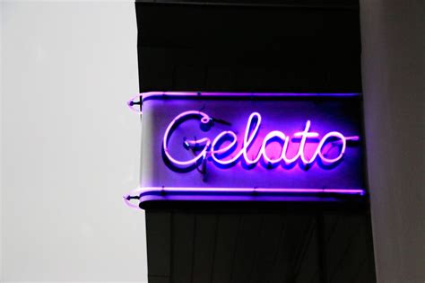 Day 5 January 5 Gelato Shop Day Neon Signs