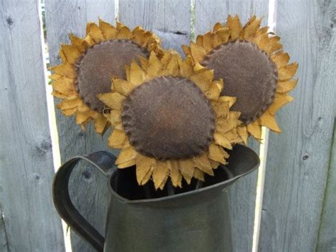 Primitive Sunflower Pokes Etsy Sunflower Crafts Primitive