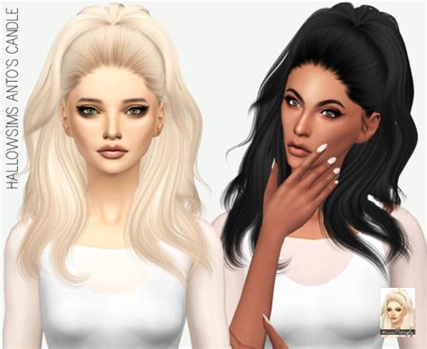 Sims 4 Hairs ~ Miss Paraply Anto S Candle Hair Retextured