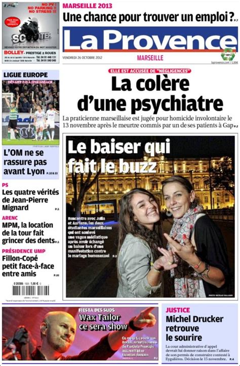 Journal La Provence (France). Les Unes des journaux de France. Édition